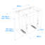 PC CPU Strap 36 cm x 4.5 cm Desk Privacy Panel