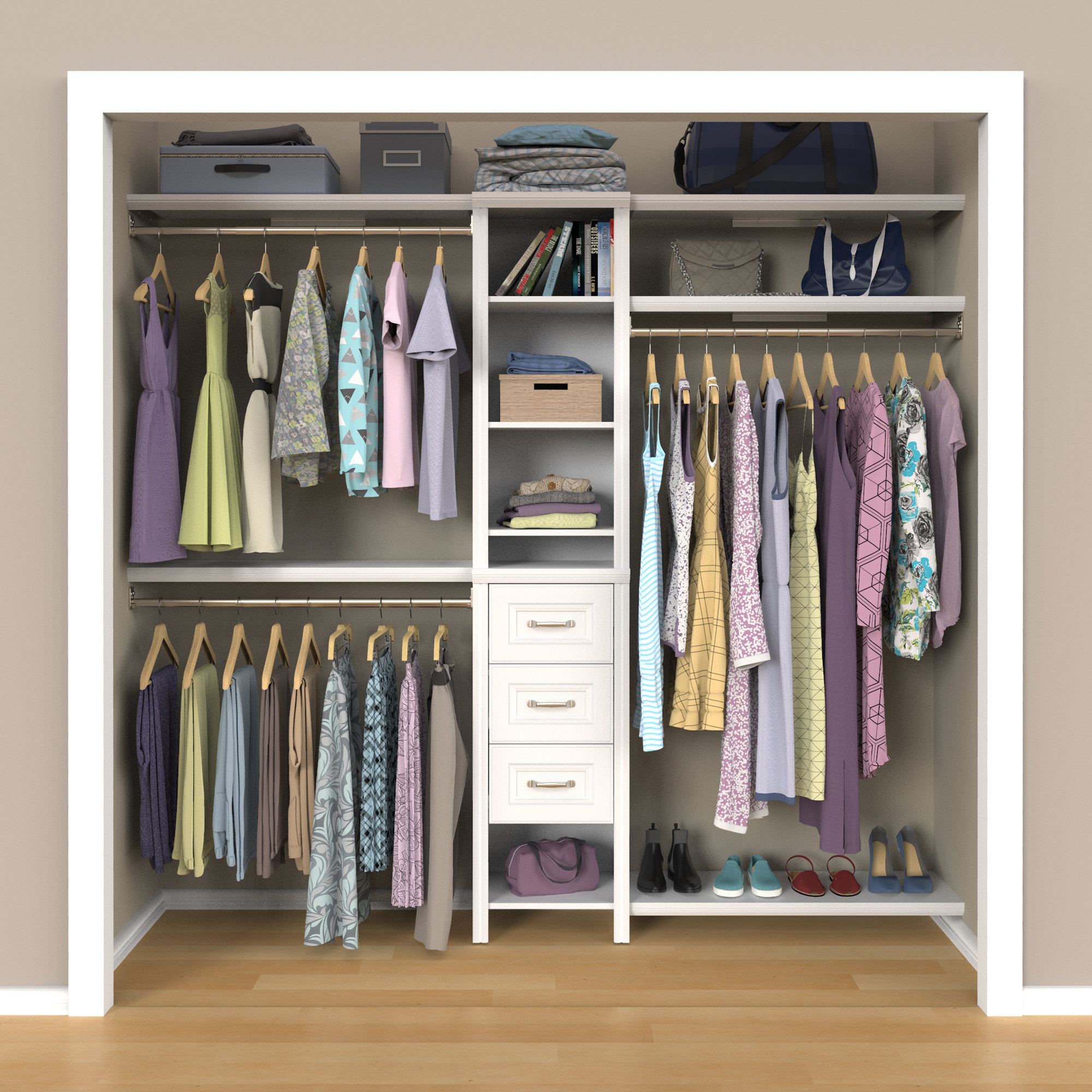 ClosetMaid Ensemble de tiroirs en bois blanc Impressions pour la tour
