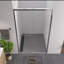 44 po x 48 po x 76 po, porte de douche coulissante double pour salle de bain, verre trempé transparent de 1/4 po (6 mm), cadre en aluminium et rouille, configuration réversible
