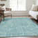 Premium Machine Washable Prisco Teal Rug