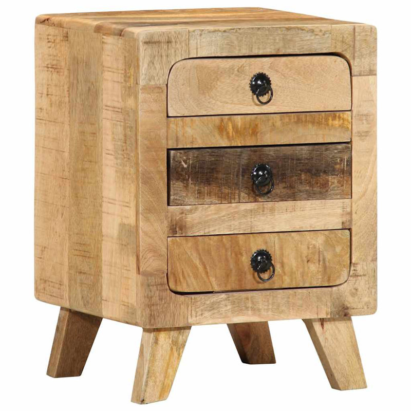 37cm W Solid Wood Bedside Table
