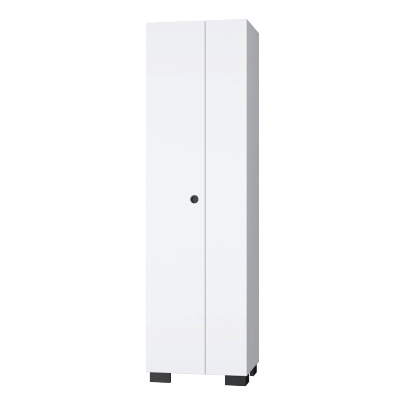 Armoire en bois blanc pour le nettoyage - Gardez votre maison propre et ordonnée avec des tablettes de rangement modernes