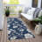 Ensa Navy Washable Indoor-Outdoor Rug - -528956164