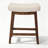 24" Solid Wood Saddle Bar Stools Ideal for Kitchen Island and Counter-1908903843
