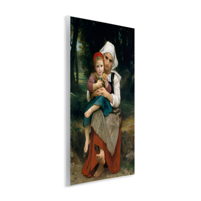 Plaque murale classique «Frère et sœur» Bouguereau, design par William Adolphe Bouguereau, H 15 po x l 10 po