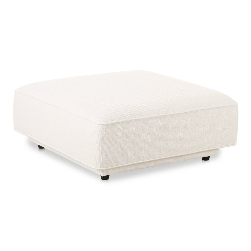 Catalya Upholstered Ottoman, Novax White Boucle
