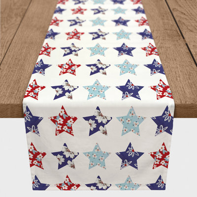 Rectangular Independence Day Cotton Twill Table Runner