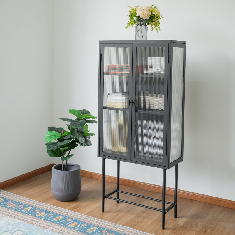 Armoire de rangement à 3 tablettes de 27,68 po de largeur, Noir