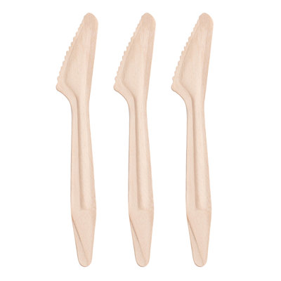 Natural Birch Eco-Friendly Disposable Dinner Knives