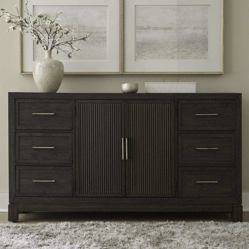 Commode 2 tiroirs 2 portes Keniston