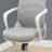 Office Chair, Adjustable Height, Swivel, Ergonomic, Armrests, Computer Desk, Work, Grey Mesh, Chrome Metal, Contemporary, Modern