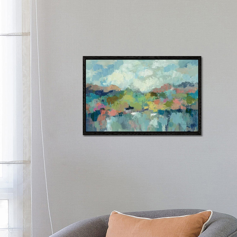 Abstract Lakeside by Silvia Vassileva - Gallery-Wrapped Canvas Giclée on Canvas, 66.04 cm H x 45.72 cm W