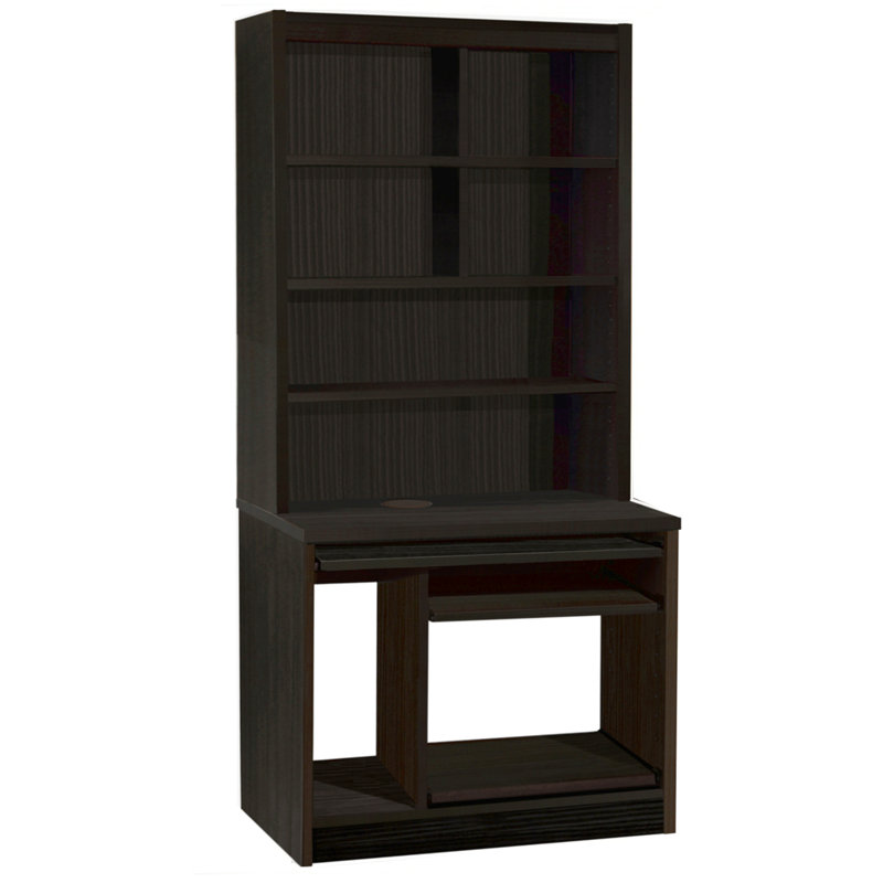 Fernande Solid Wood Computer Desk, Black Havana