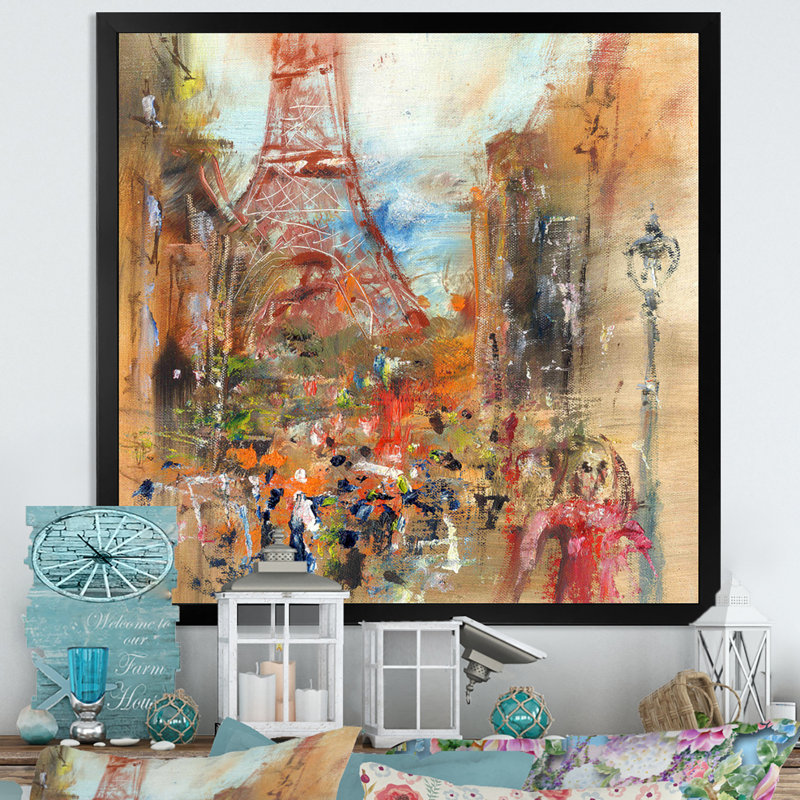 Rue du vieux Paris - On, Cadre photo noir, H 16 po x l 16 po x P 1 po