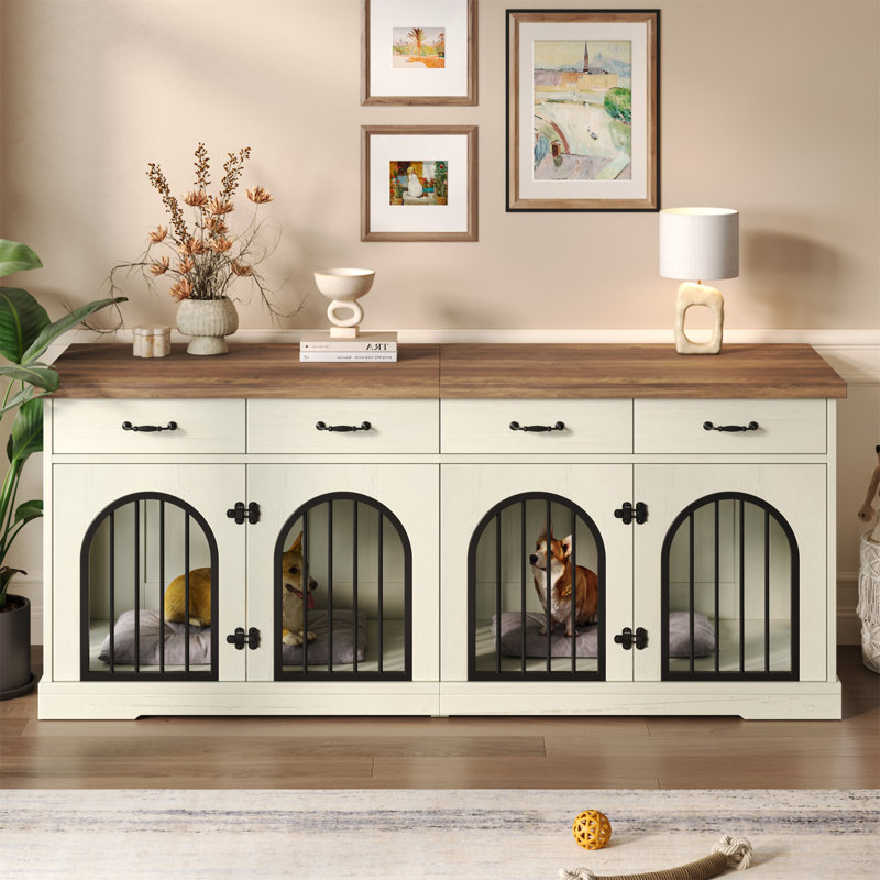 Meuble pour chien 70,8 "pour 2 chiens