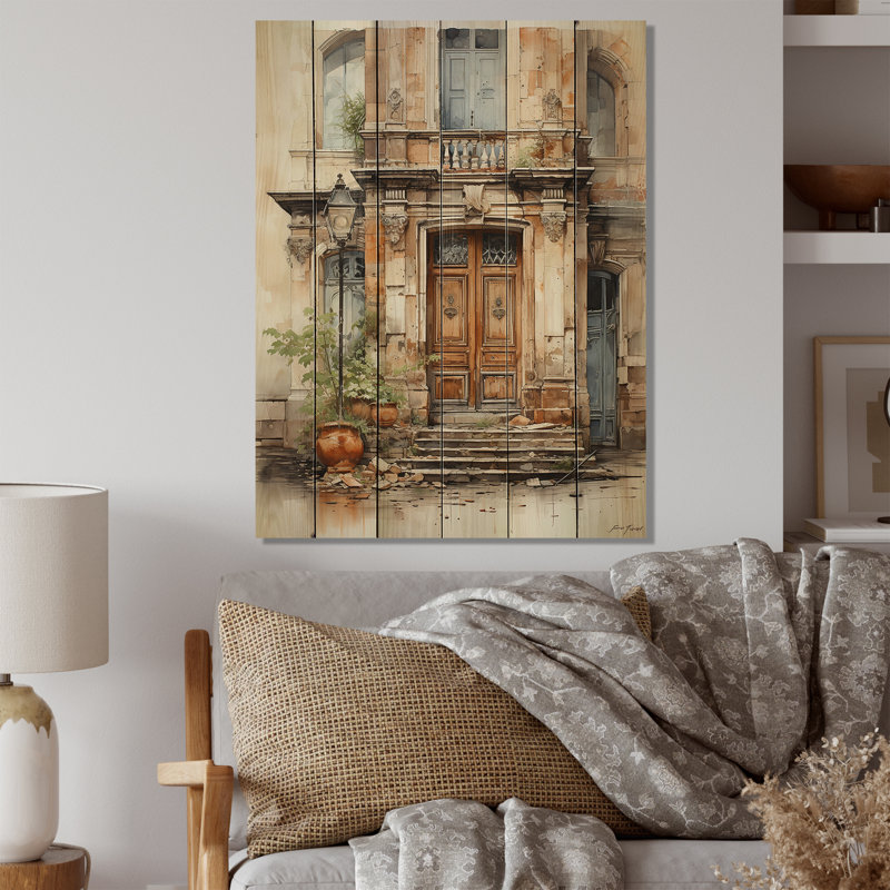 Porte de la vieille ville de France France Lyon I sur impression sur bois, H 20 po x l 10 po x P 0,78 po