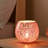4" Glass Crackled Candle - Contemporary Glam 11oz Pink Santal Vanilla Scented Decorative Candle - Trendy Home Decor - Easy Candle Gift Idea.
