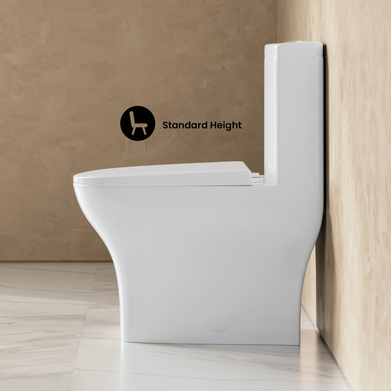 Swiss Madison Sublime II One-Piece 10" Rough-in 1.1/1.6 GPF Dual Top Flush Round Compact Toilet in Glossy White, Dual