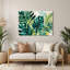 «Hawaiian Stylized Leaves», art mural en métal vert-1077500209
