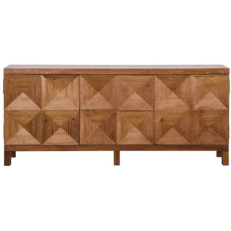 Quadrant 76'' Solid Wood Sideboard, Dark Walnut
