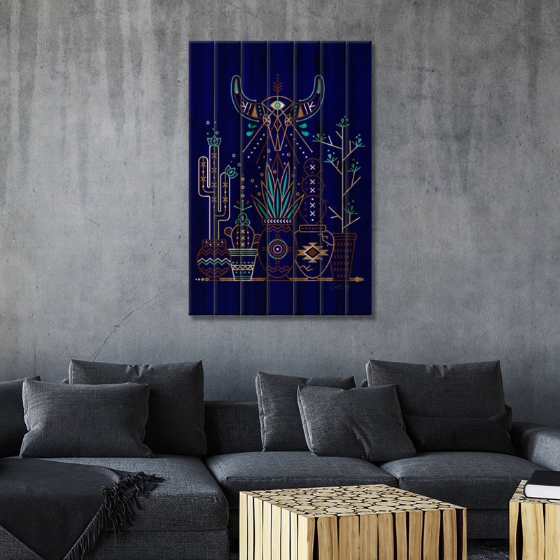 «Santa Fe Garden II» par Cat Coquillette - impression sur bois sans cadre, H 26 po x l 18 po x P 1,5 po