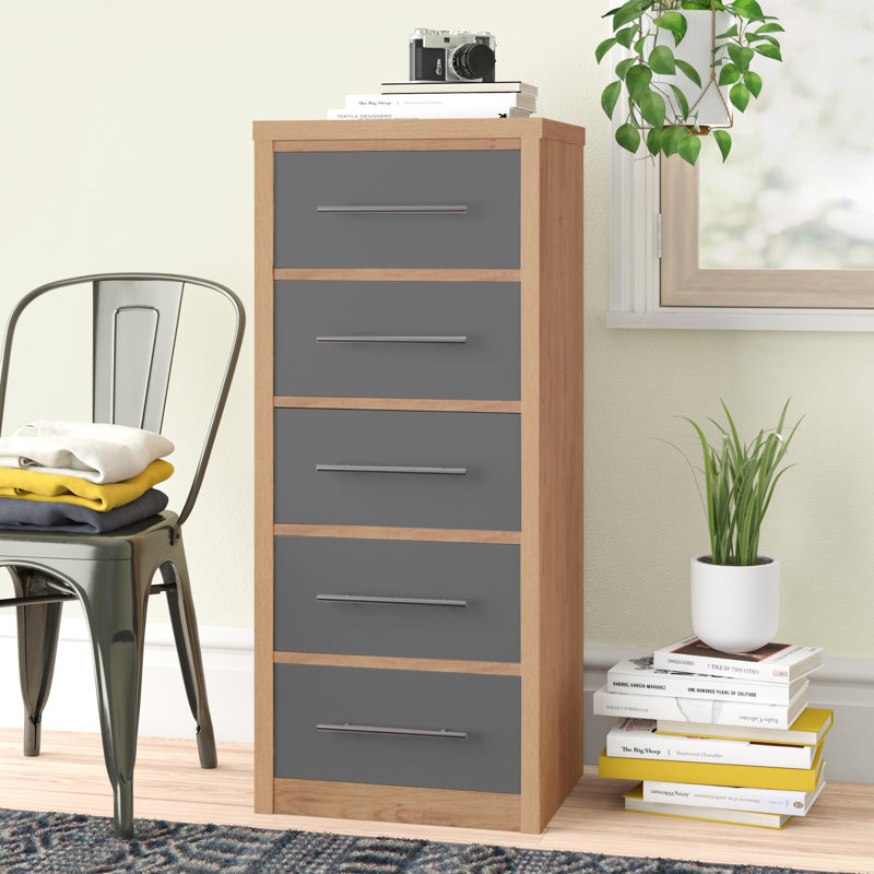 Louisa 5 Drawer Chest, Grey