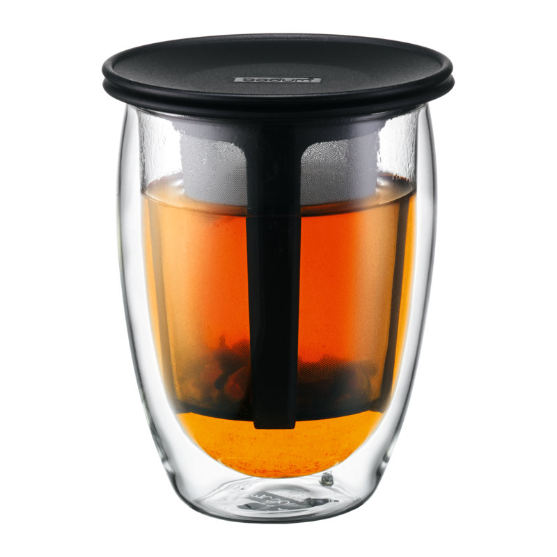 Gobelet isolant à double paroi avec filtre à thé Teapot for One, Noir
