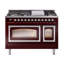 ILVE UN48FNMPEGG Nostalgie II Noblesse 48 inch Dual Fuel Range (8 Sealed Burners + Griddle, Triple Glass Door)-264993572-264993575-264993570