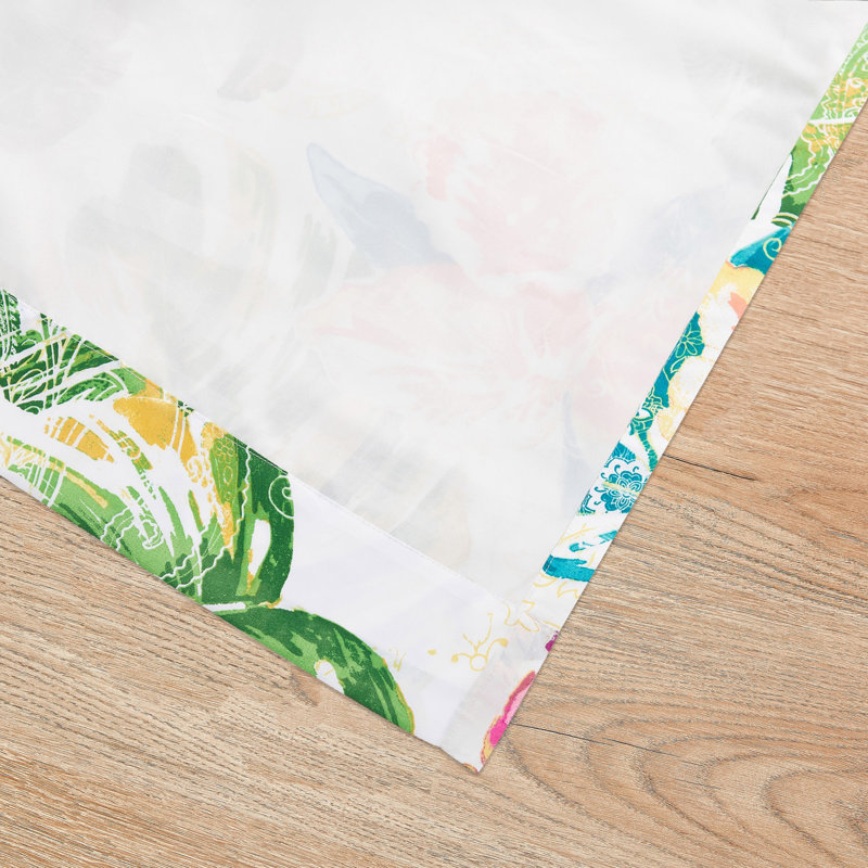 Greenland Home Fashions Tropics Window Valance – 84"x16" with 2" Header, Lined Polyester, Machine Washable