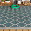 Tapis d'intérieur / extérieur bleu sarcelle / gris Hague-10763917