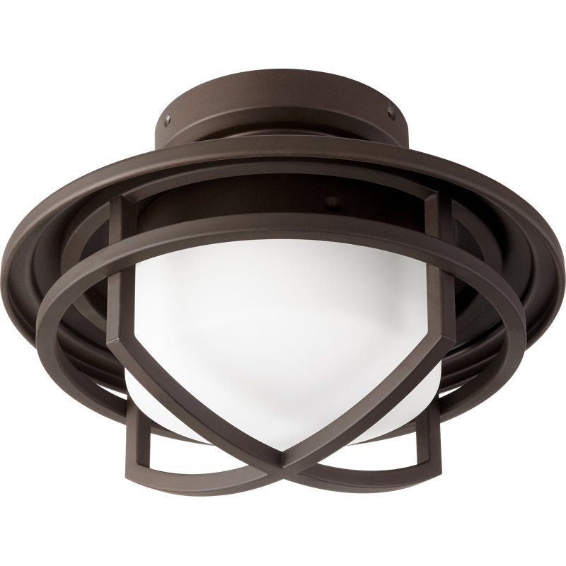 Ventilateur de plafond à DEL 1 lumière, Bronze huilé