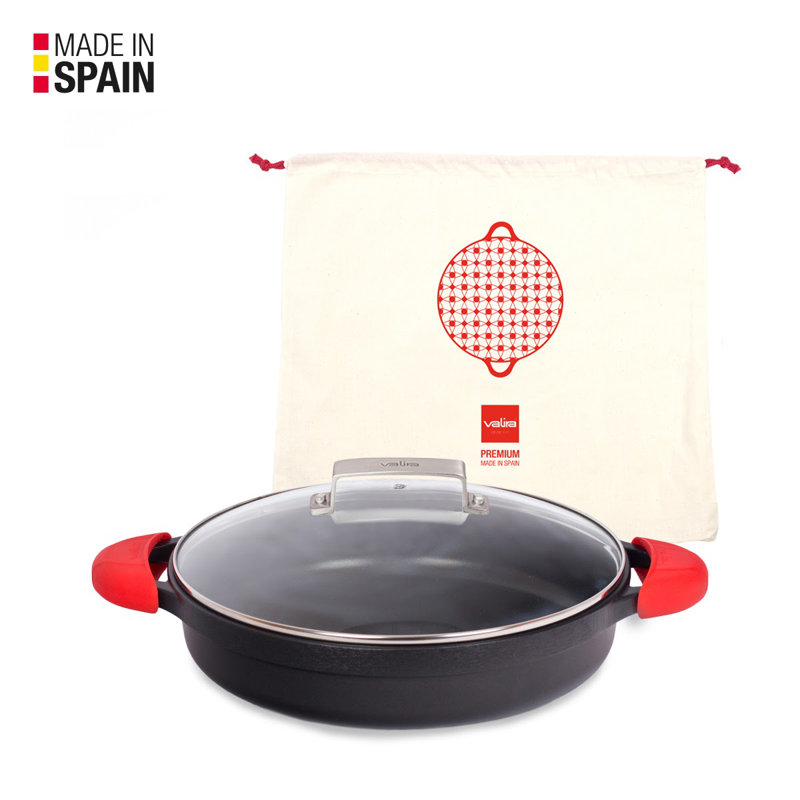 Valira Non-Stick Aluminum Round Braiser with Lid, 33.5 cm, 3.5 L