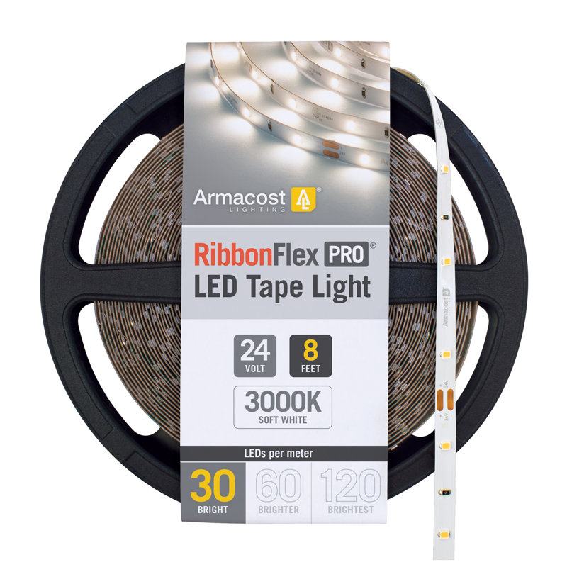 RibbonFlex Pro, 24 V, 3000 K, 30 DEL / M, IP20, bande de lumière sous l'armoire 2,5 m