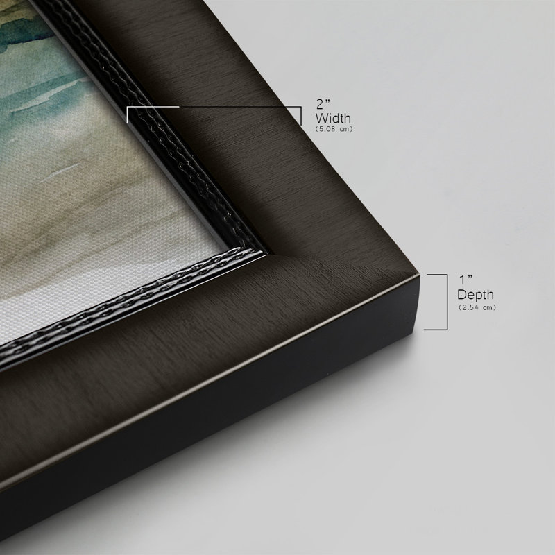 Toile encadrée de qualité supérieure Riverbank - prête à être accrochée, Toile encadrée noire à coins fermés