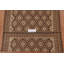 Tapis oriental brun en laine Kilim 7 x 9