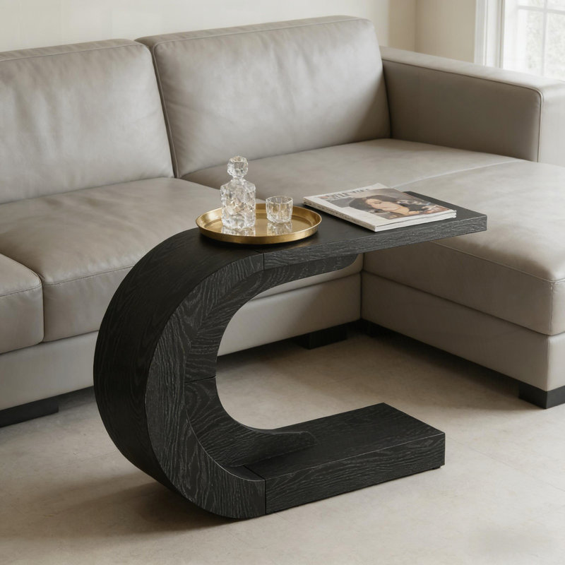 Table de couloir, table d'appoint en forme de C, console moderne pour le salon