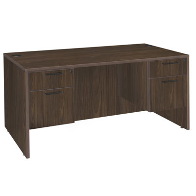 Nevjana Office Desk with Double Pedestal Drawer Unit