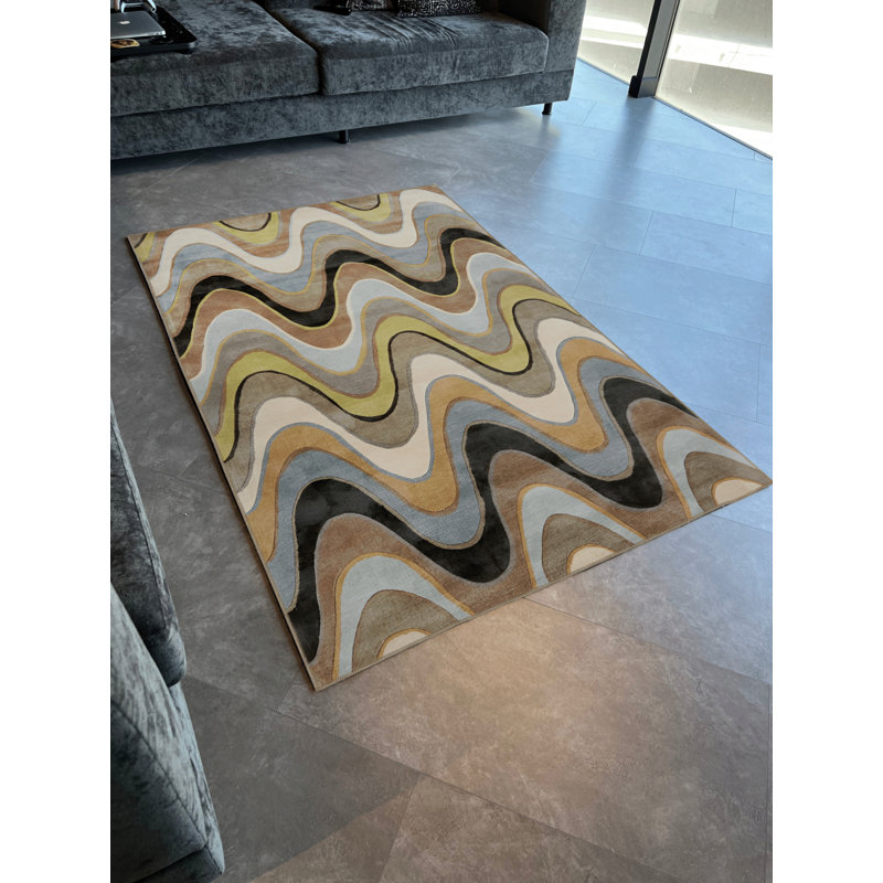 Rotka Performance Washable Geometric Indoor / Outdoor Rug, Rectangle 4'11" x 8'2"