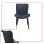 Chaise de salle à manger moderne en similicuir avec coutures verticales, ensemble de 2-961505913