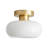 Glass Semi Flush Mount White-2135195220