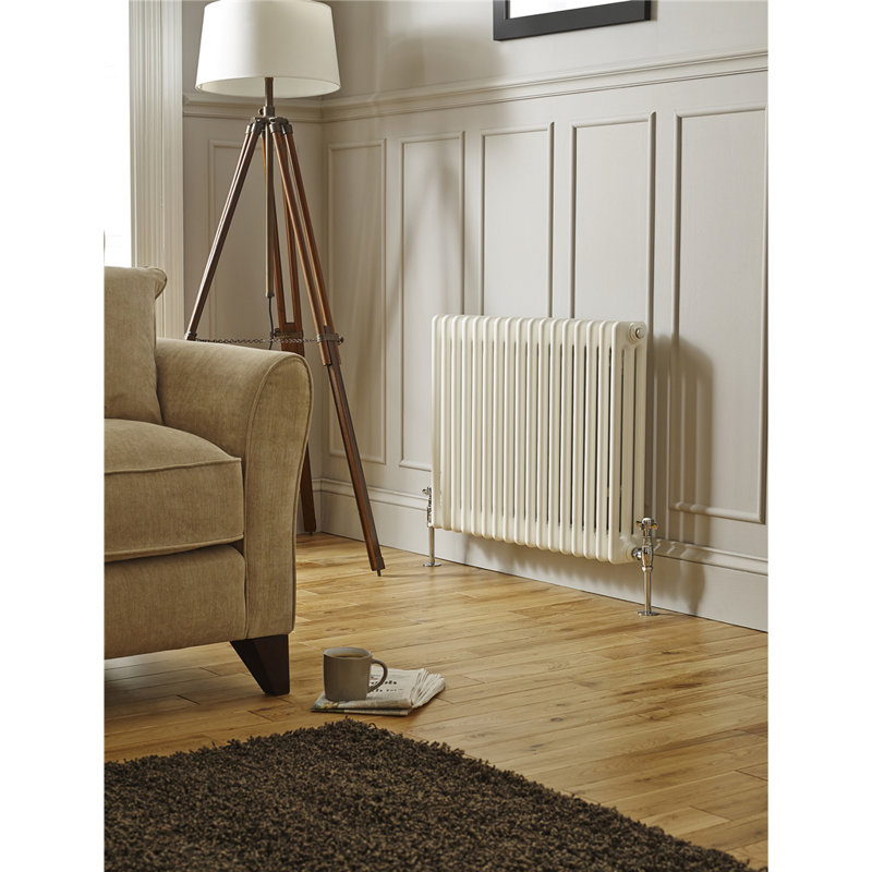 Laser Klassic Vertical Designer Radiator, White, 600mm (H) x 1010mm (W) x 148mm (D), 4