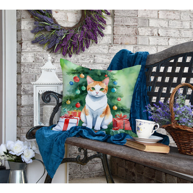 Coussin Cat, Carré 18 po, Bobtail japonais