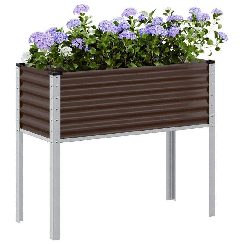 Ankoma Planter Box, Brown, 90cm H x 100cm W x 45cm D