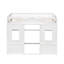 Lit mezzanine simple avec échelle - blanc-1431552147