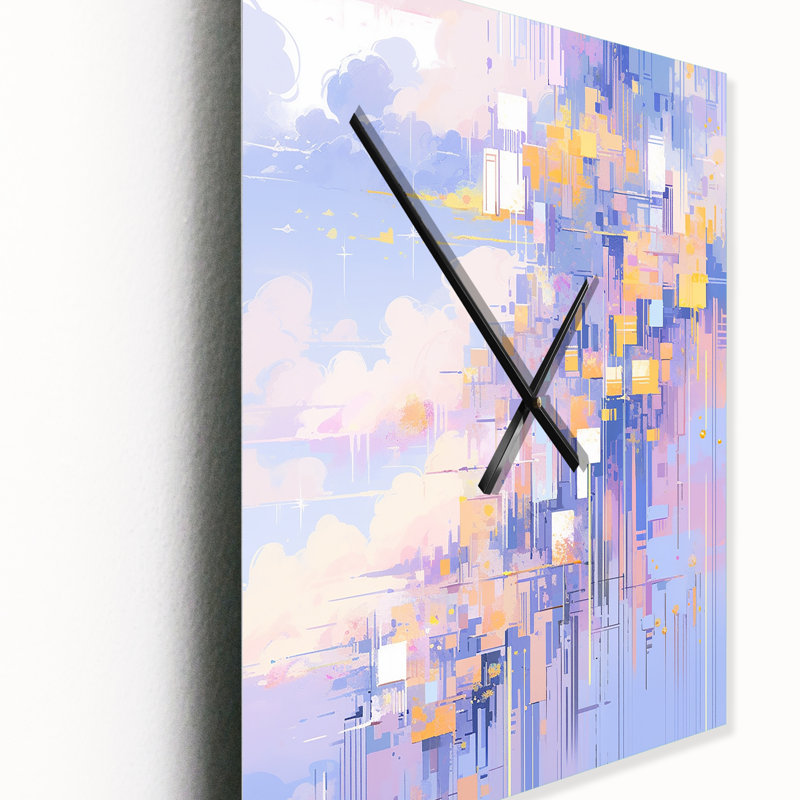 Harishan - Horloge murale géométrique abstraite surdimensionnée, Petit