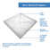 SlimLine 36" W x 36" D Double Threshold Shower Base