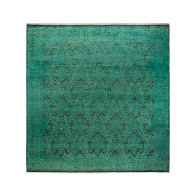 Cowana One-of-a-Kind 10' 1" X 10' 4" New Age Square Wool Area Rug Green