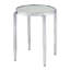 Table d'appoint ronde en chrome brillant avec pattes extérieures effilées