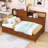 3 Drawers Wooden Daybed with Pushable Shelf, USB & Socket Charging Station-402812616-402812623