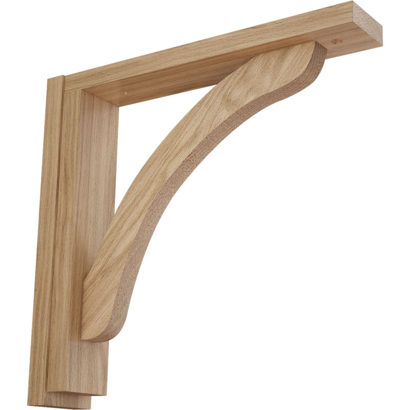 Support en bois Reece, Chêne rouge, H 12,25 po x l 2,5 po x P 12,75 po